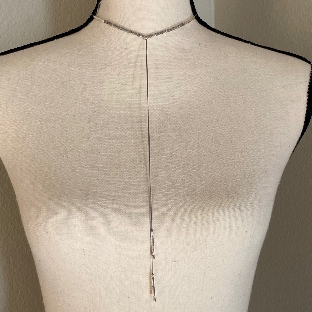 NWT Gorjana labradorite and silver lariat necklace - Picture 4 of 8